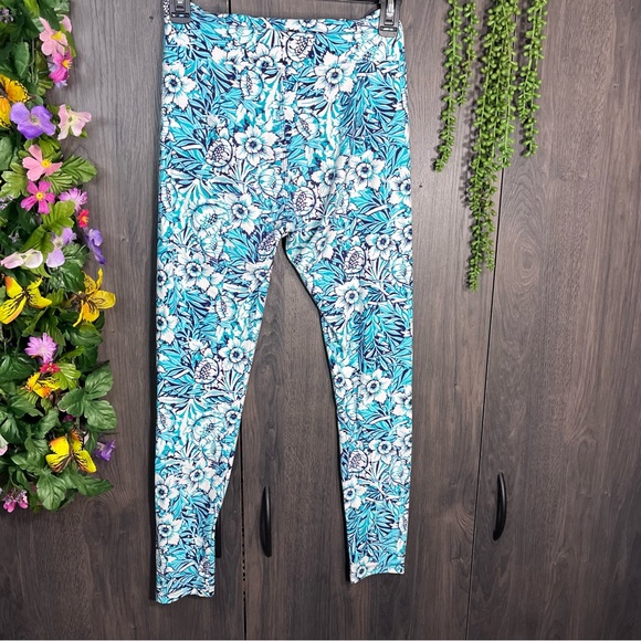 🌼3/$30🌼LulaRoe Floral Tropical Printed One Size Leggings - Picture 9 of 16